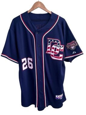 Washington Nationals Jesús Flores #26 Team Issued Majestic Authentic Jersey Sz48